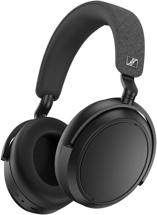 Sennheiser MOMENTUM 4 Wireless Headphones – Bluetooth Headset for Crystal-Clear Calls with Adaptive Noise Cancellation, 60h Battery Life, Lightweight Folding Design, Black