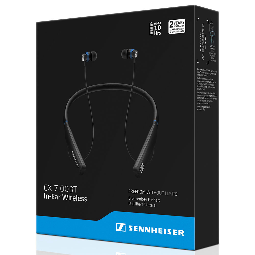 Sennheiser – CX 7.00BT Wireless In-Ear Headphones – Black