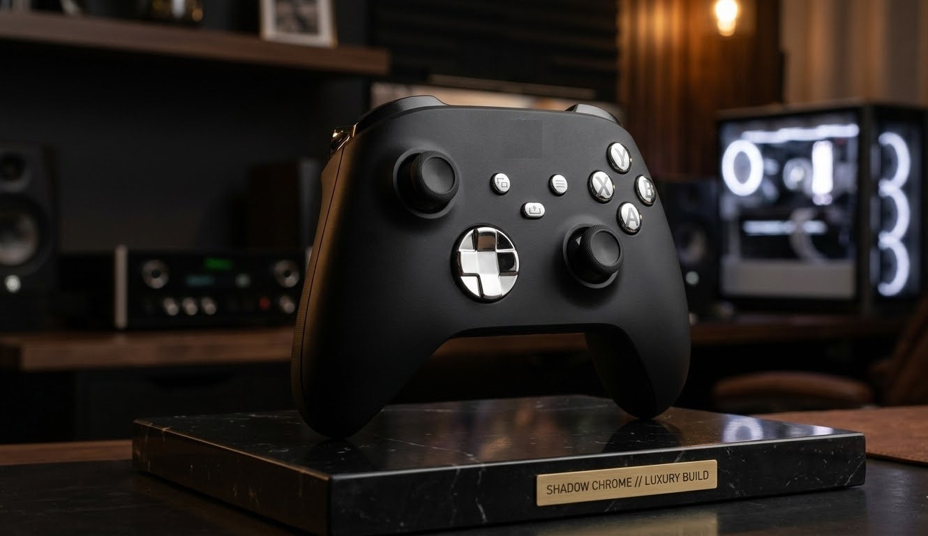 Custom Wireless Controller Shadow Chrome Silver Black for Xbox Series X/S