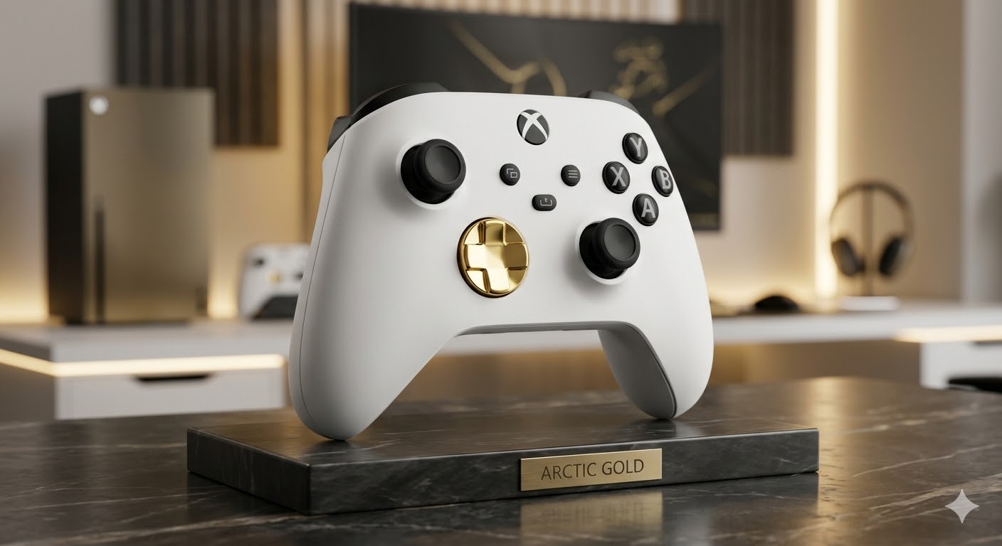 Original Custom Xbox Series X/S Wireless Controller Arctic Gold White Black