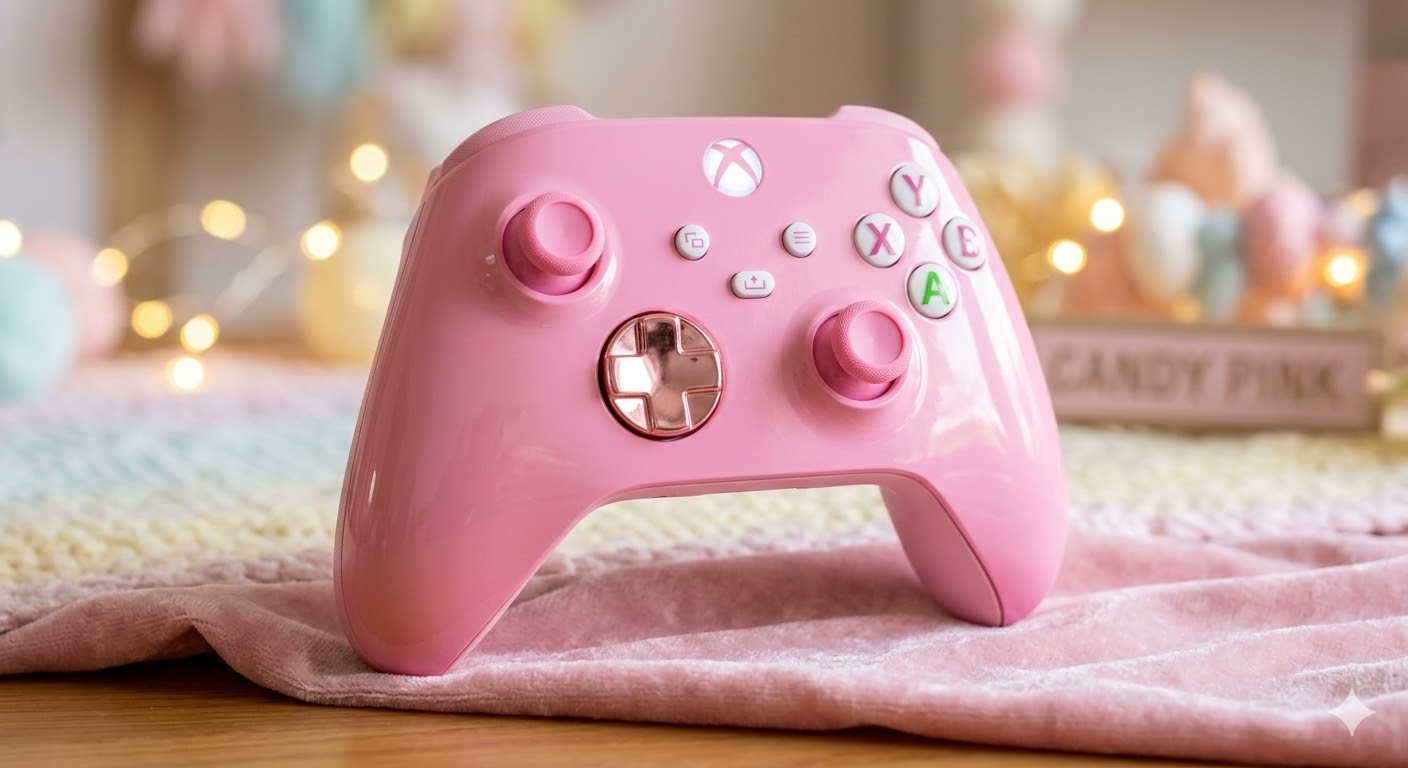 Original Custom Xbox Series X/S Wireless Controller Candy Pink White