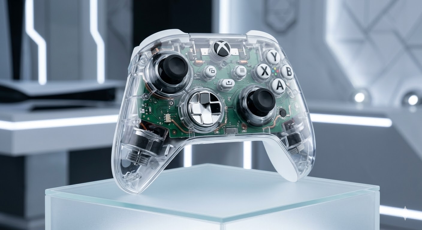 Original Custom Xbox Series X/S Wireless Controller Ice Crystal Transparent Clear White