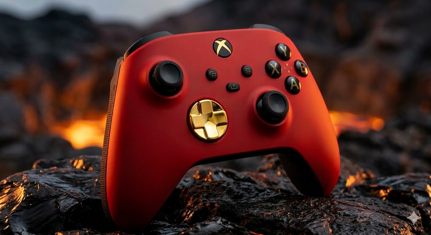 Original Custom Xbox Series X/S Wireless Controller Lava Gold Red Black
