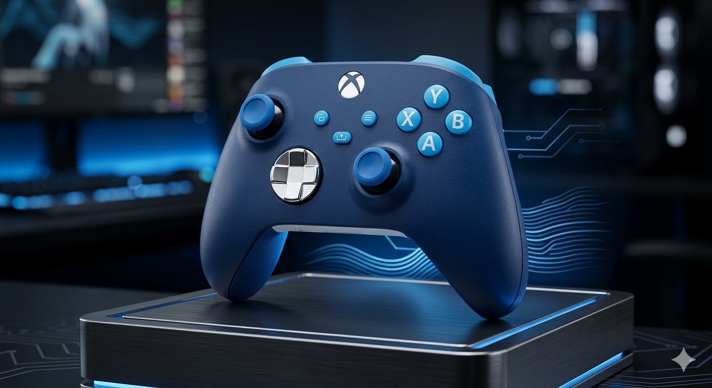 Original Custom Xbox Series X/S Wireless Controller Ocean Pro Dark Blue Light Blue