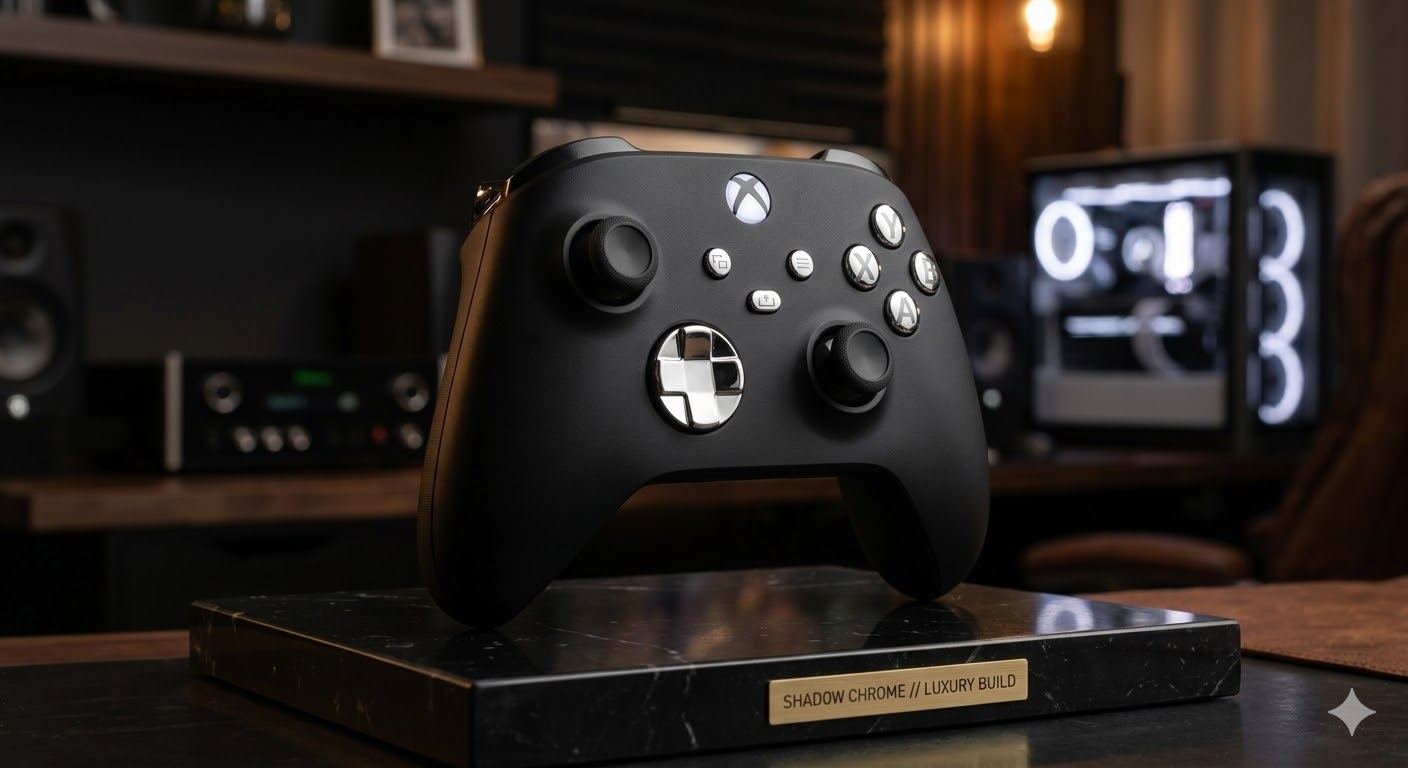 Original Custom Xbox Series X/S Wireless Controller Shadow Chrome Silver Black