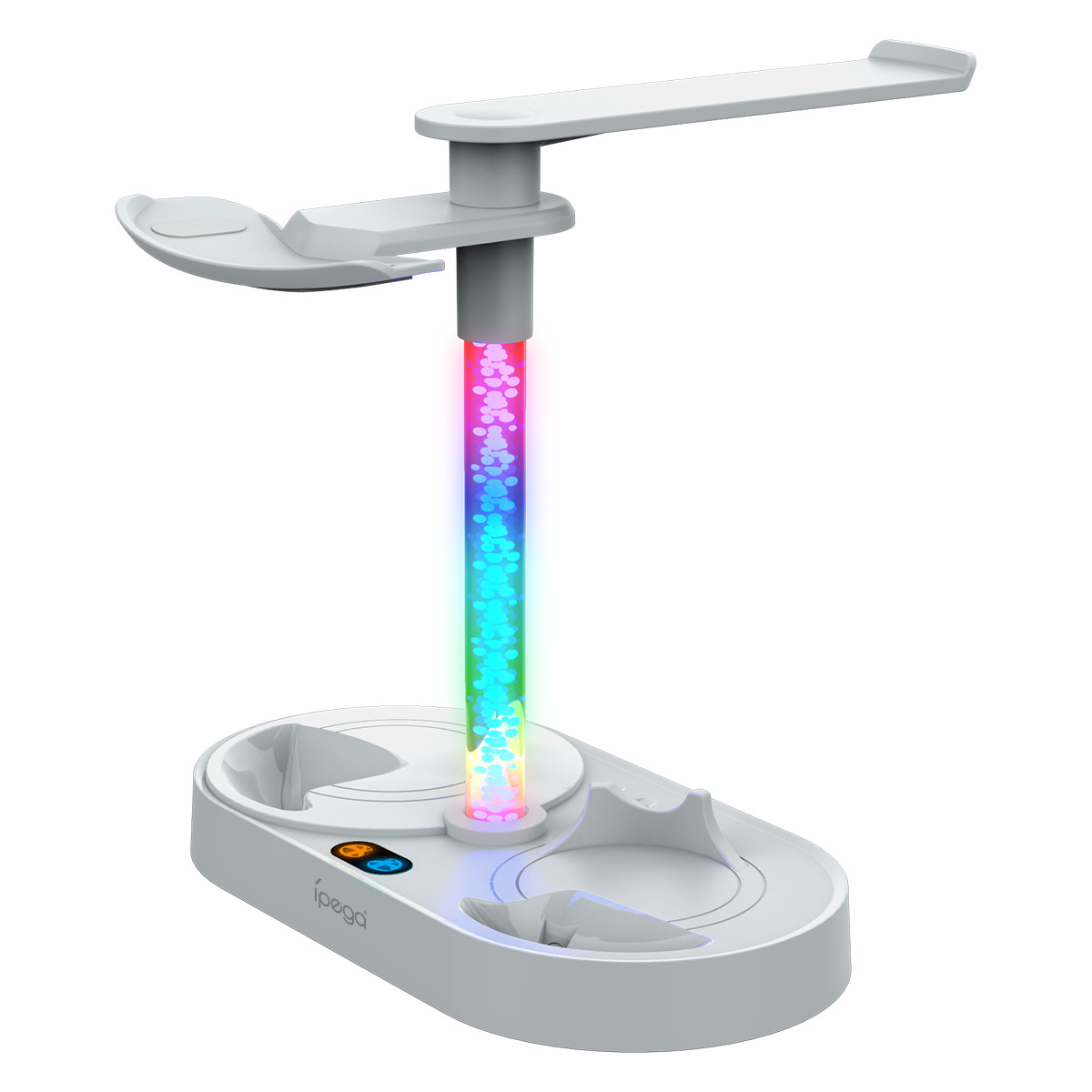 Charging Stand for PlayStation VR2, Multifunctional PS VR2 Headset & Sense Controllers Charge Dock Station with 10 RGB Light Modes of Memory, Storage Base Gaming Accessories for PS5 VR2